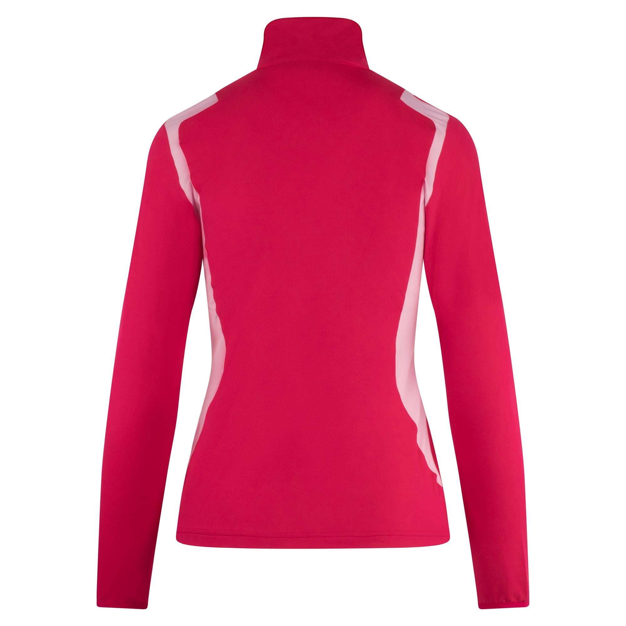 J Lindeberg Mae Quarter Zip Ladies Golf Mid Layer Azalea